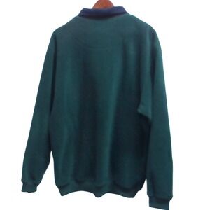 Ducks Unlimited Green 1/4 Zip Sweatshirt Embroidered Duck Logo Size M /#26201